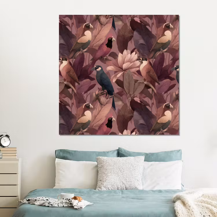 Forex - Vogels - Bladeren - Roze — 2