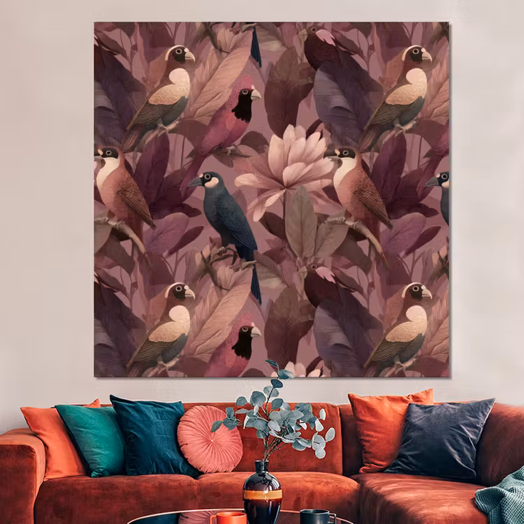 Forex - Vogels - Bladeren - Roze — 3