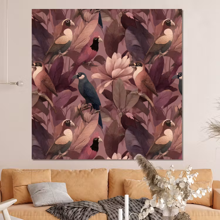 Forex - Vogels - Bladeren - Roze — 4