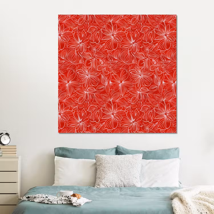 Forex - Bloemen - Patroon - Rood — 2