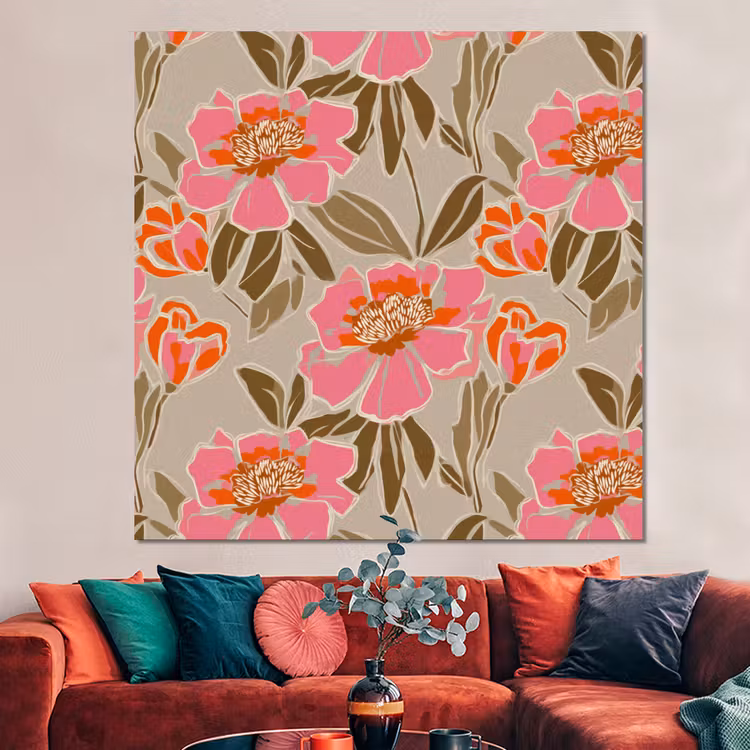 Forex - Pioenrozen - Patroon - Roze — 3