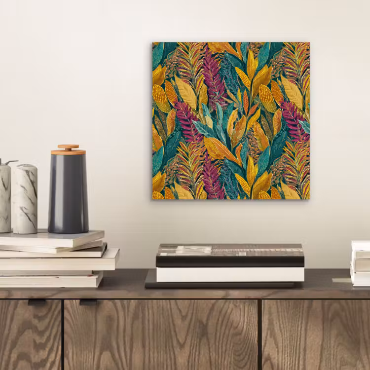 Aluminium schilderij - Tropische - Botanisch - Patroon - Kleurrijk - Exotisch — 2