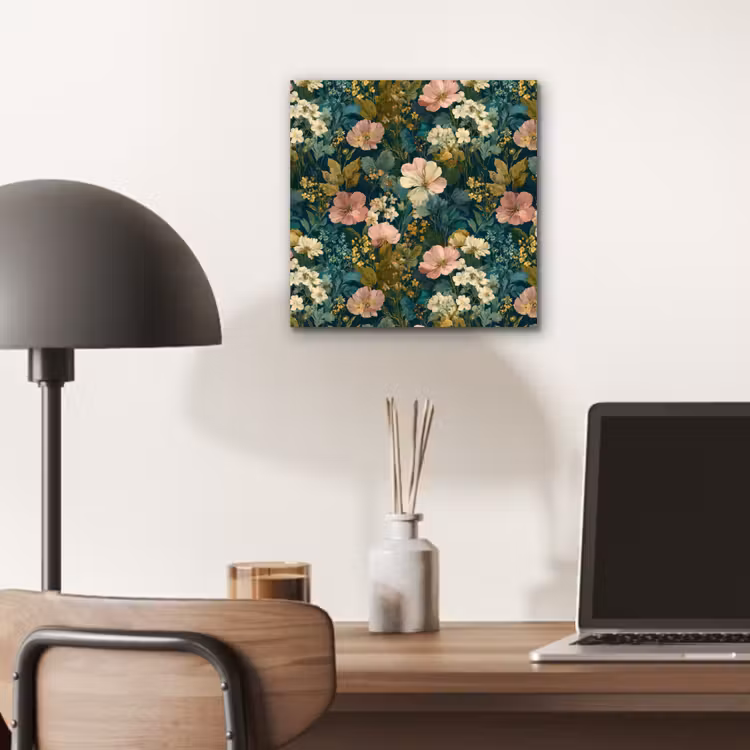 Aluminium schilderij - Wilde bloemen - Botanisch - Patroon - Roze - Romantisch — 6