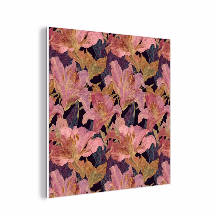 Forex - Lelies - Patroon - Roze - Goud — 1