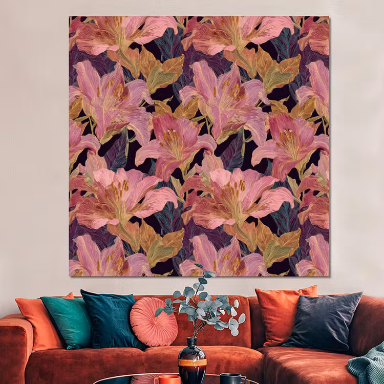 Forex - Lelies - Patroon - Roze - Goud — 3