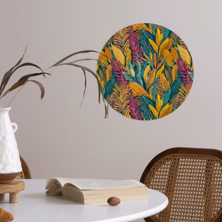 Behangcirkel - Tropische - Botanisch - Patroon - Kleurrijk - Exotisch — 4
