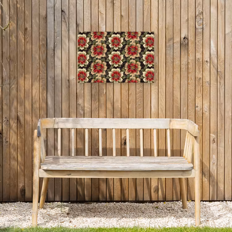 Buiten canvas - Bloemen - Klassiek - Patroon - Rood — 3