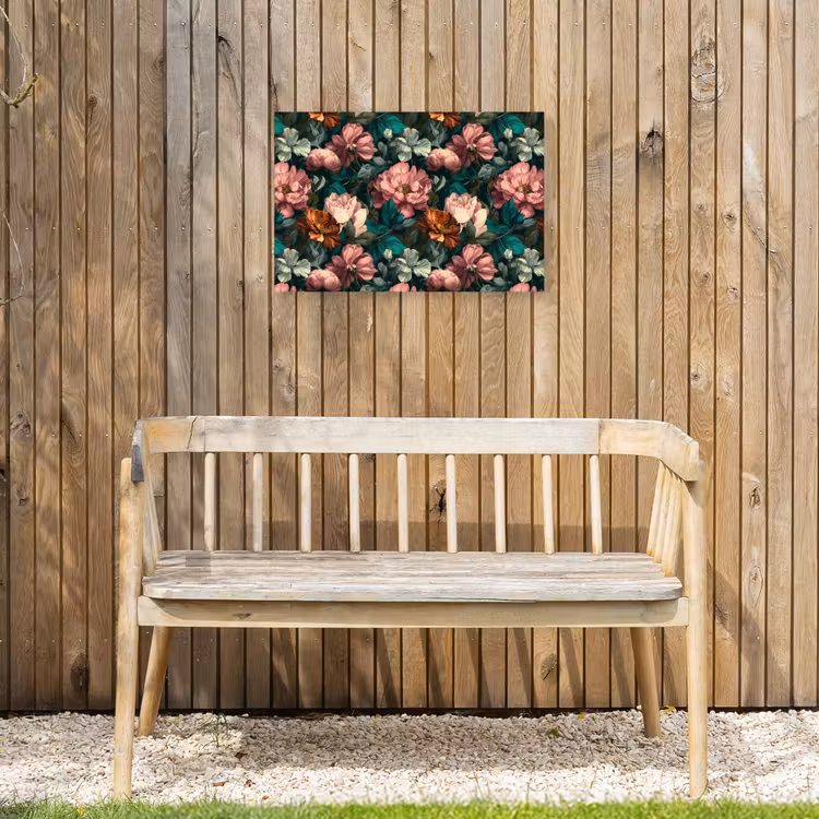 Buiten canvas - Bloemen - Schilderachtig - Patroon - Roze — 3