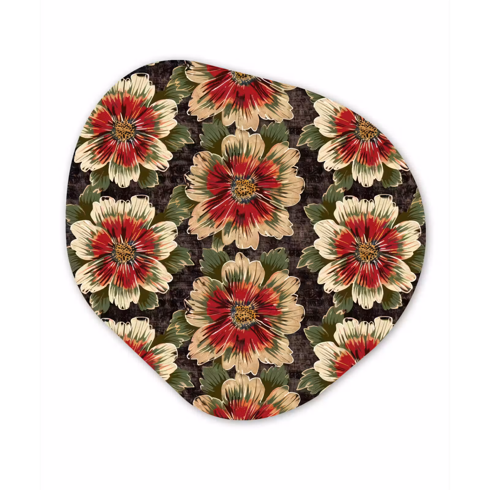Organisch schilderij - Forex - Bloemen - Klassiek - Patroon - Rood — 1