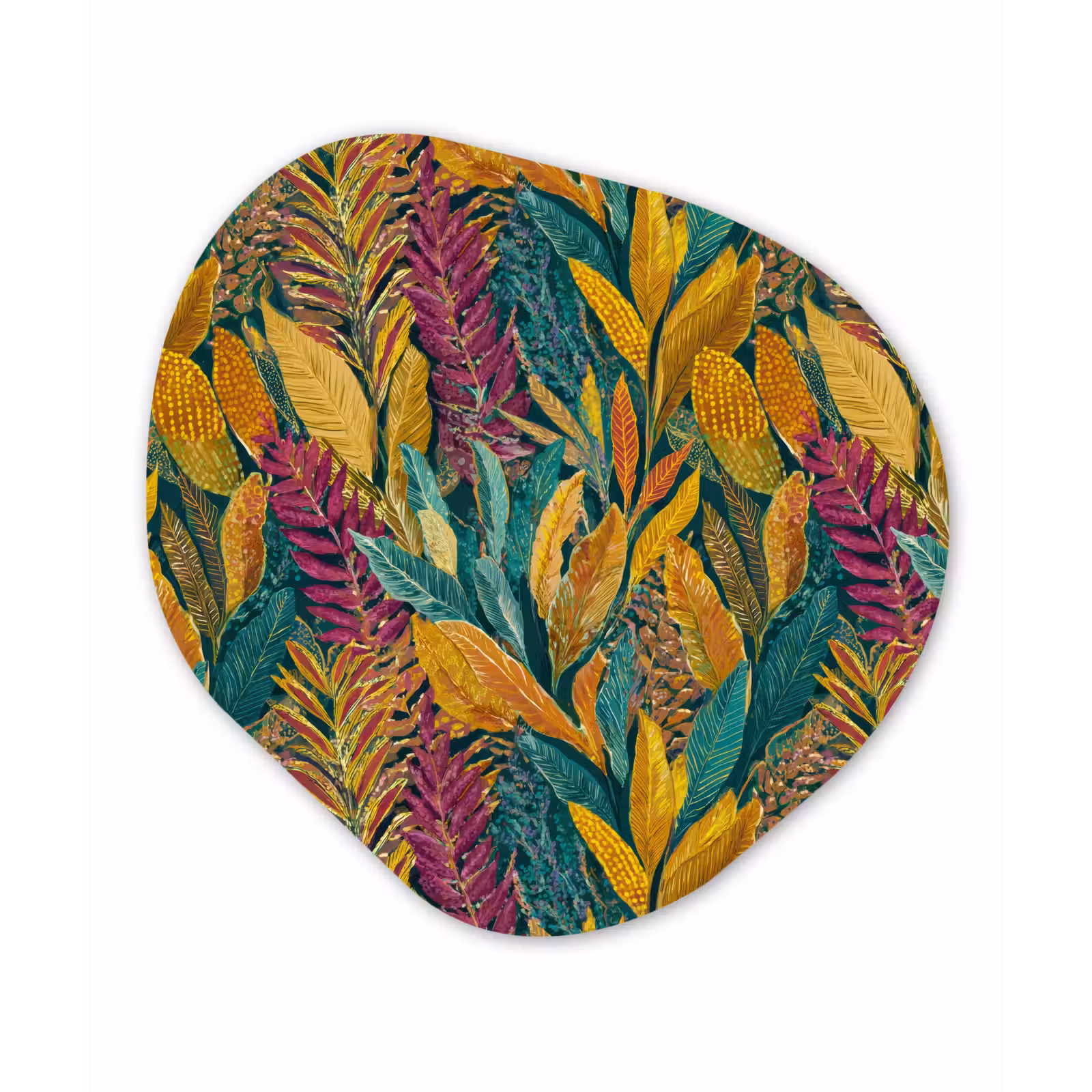 Organisch schilderij - Forex - Tropische - Botanisch - Patroon - Kleurrijk - Exotisch — 1