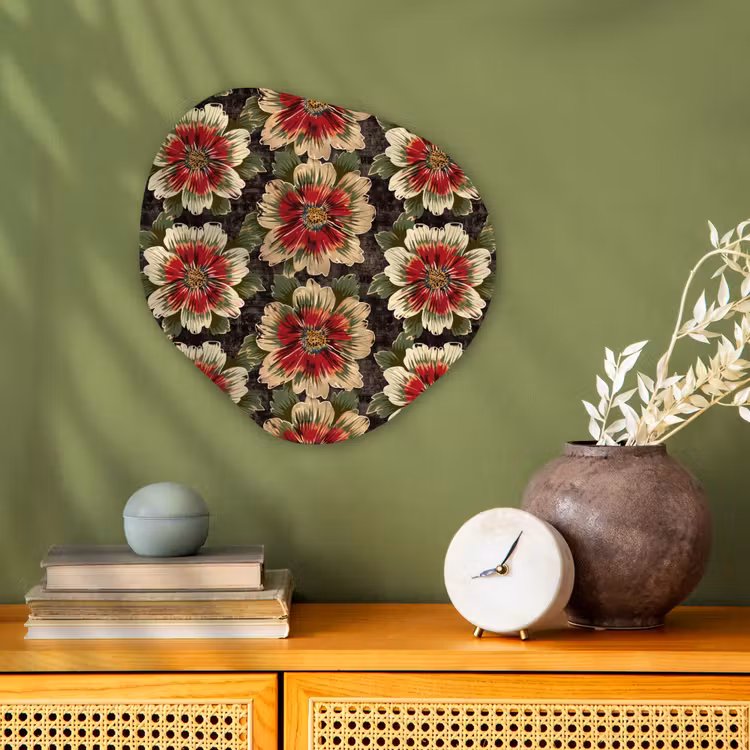 Organisch schilderij - Forex - Bloemen - Klassiek - Patroon - Rood — 2