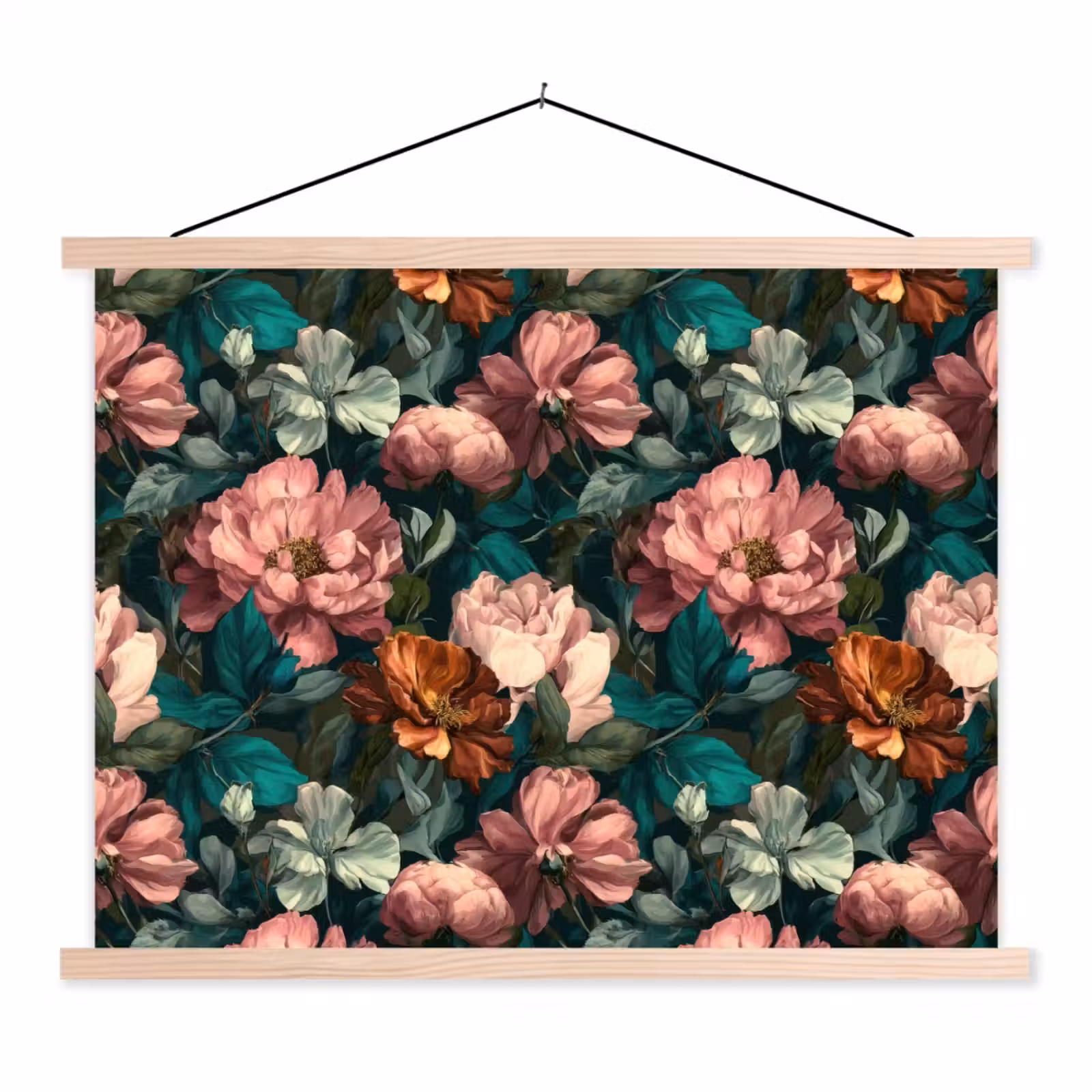 Schoolplaat - Bloemen - Schilderachtig - Patroon - Roze — 1