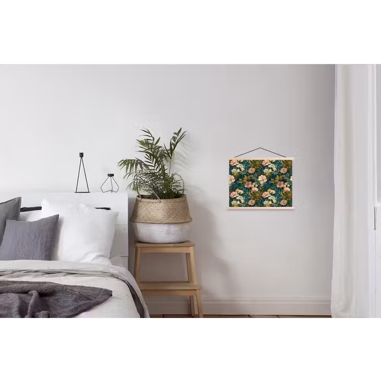 Schoolplaat - Wilde bloemen - Botanisch - Patroon - Roze - Romantisch — 2
