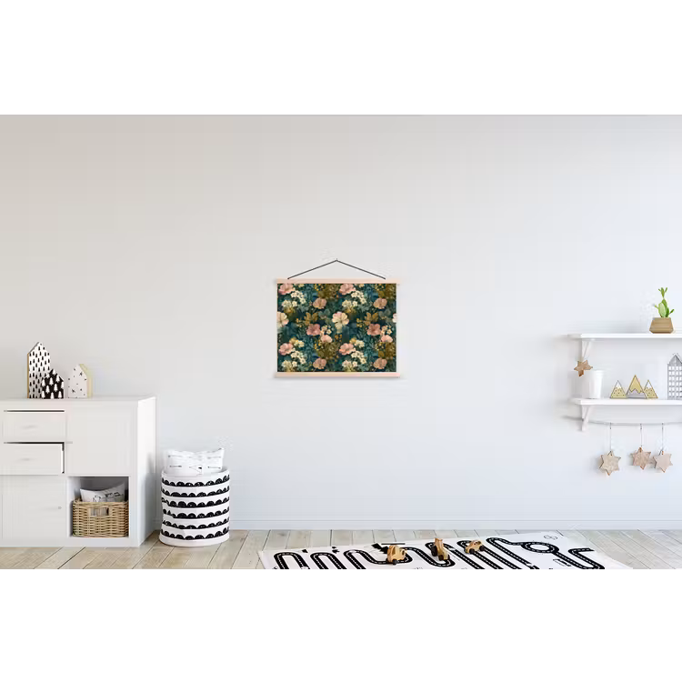 Schoolplaat - Wilde bloemen - Botanisch - Patroon - Roze - Romantisch — 3