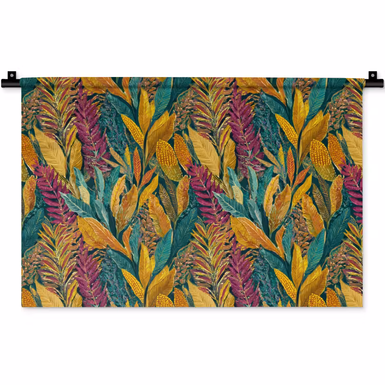Wandkleed - Tropische - Botanisch - Patroon - Kleurrijk - Exotisch — 1