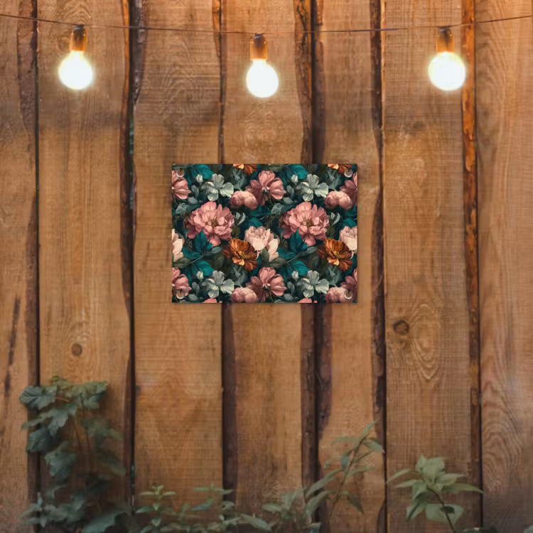 Tuinposter - Bloemen - Schilderachtig - Patroon - Roze — 2