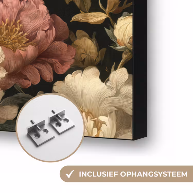 Art Frame - Bloemen - Barok - Patroon - Roze - Crème — 6