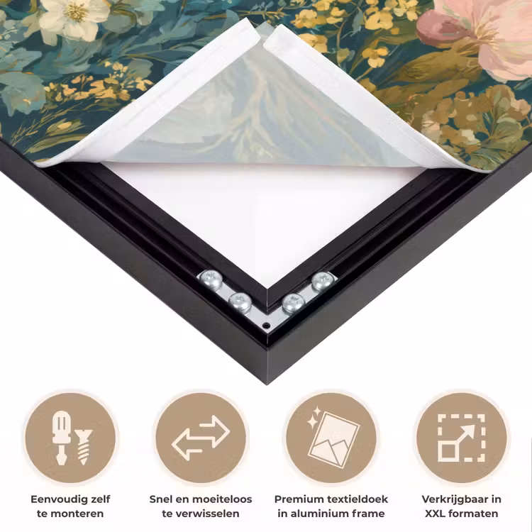 Art Frame - Wilde bloemen - Botanisch - Patroon - Roze - Romantisch — 4