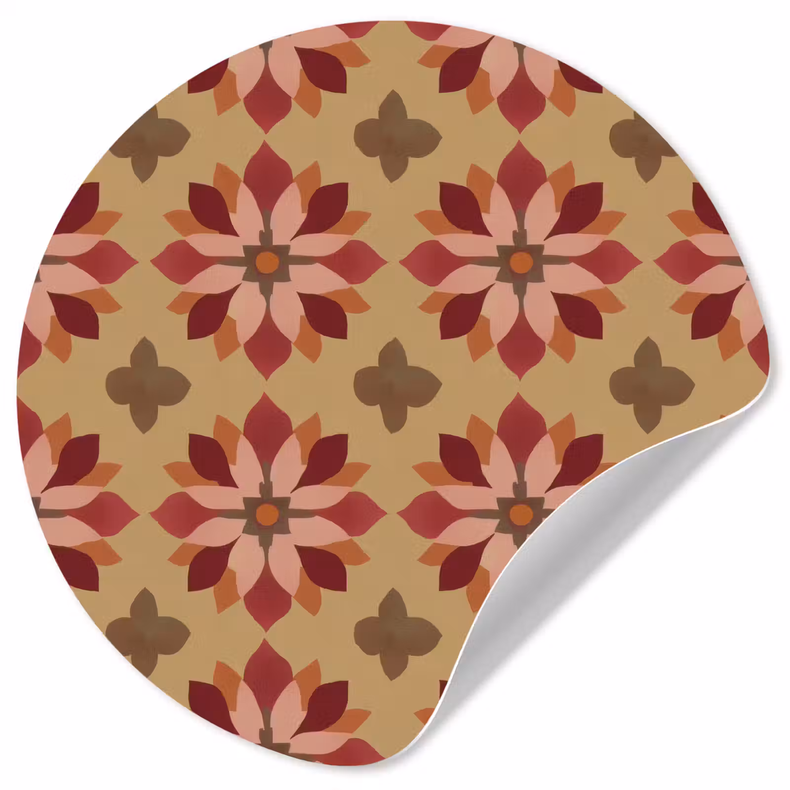 Behangcirkel - Bloemen - Retro - Groen — 1