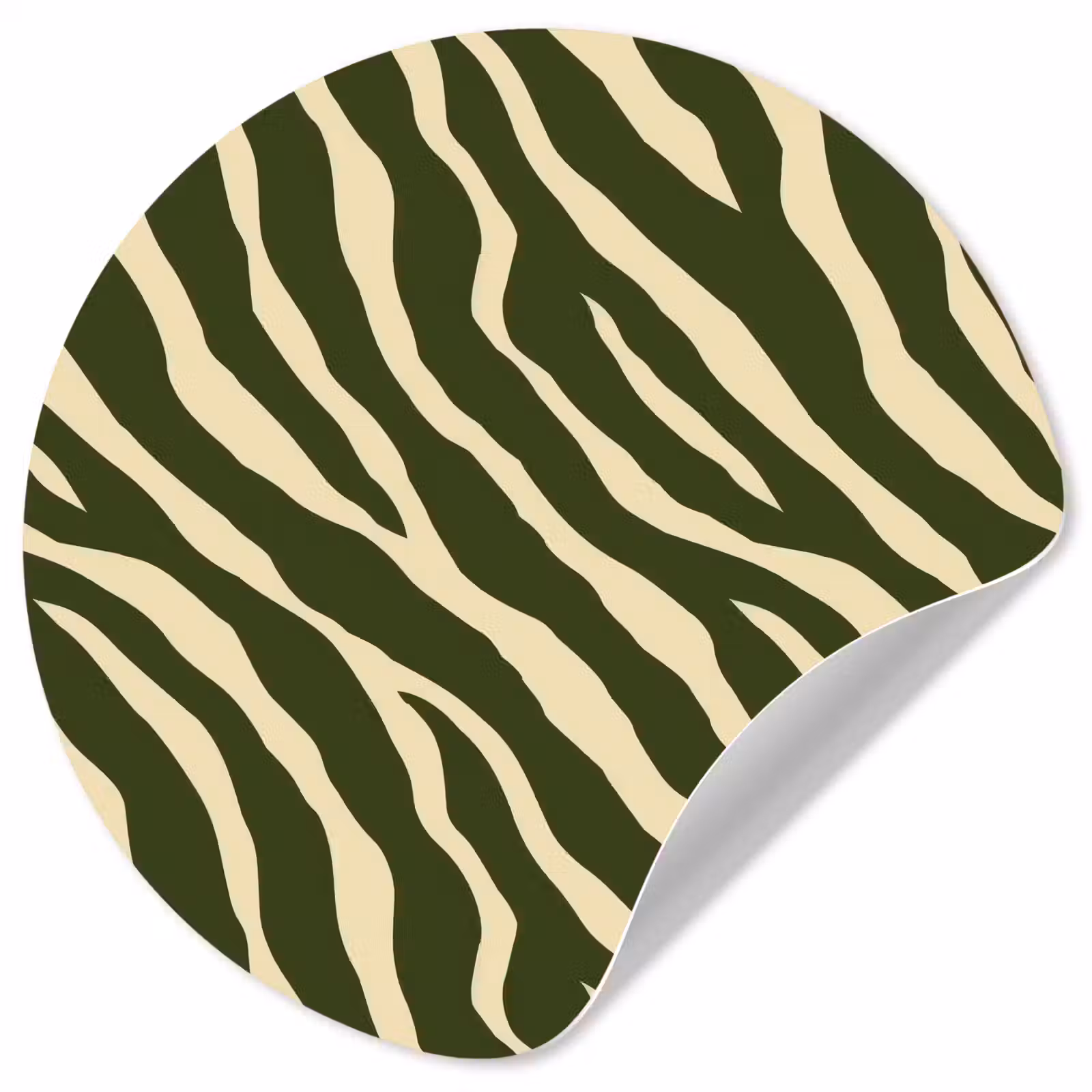 Behangcirkel - Zebra - Patroon - Groen — 1