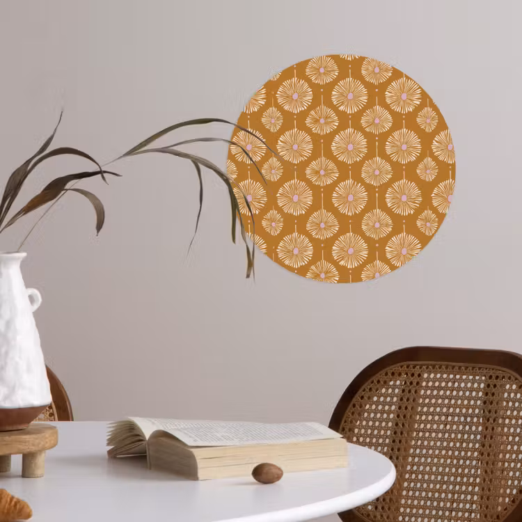 Behangcirkel - Bloemen - Modern - Oker — 4