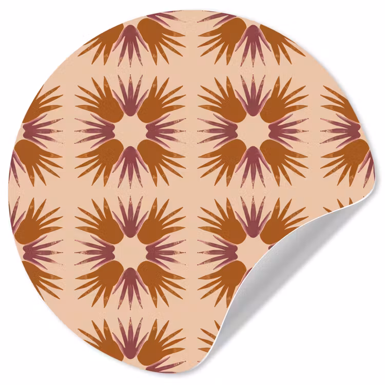 Behangcirkel - Ornament - Patroon - Oker — 1