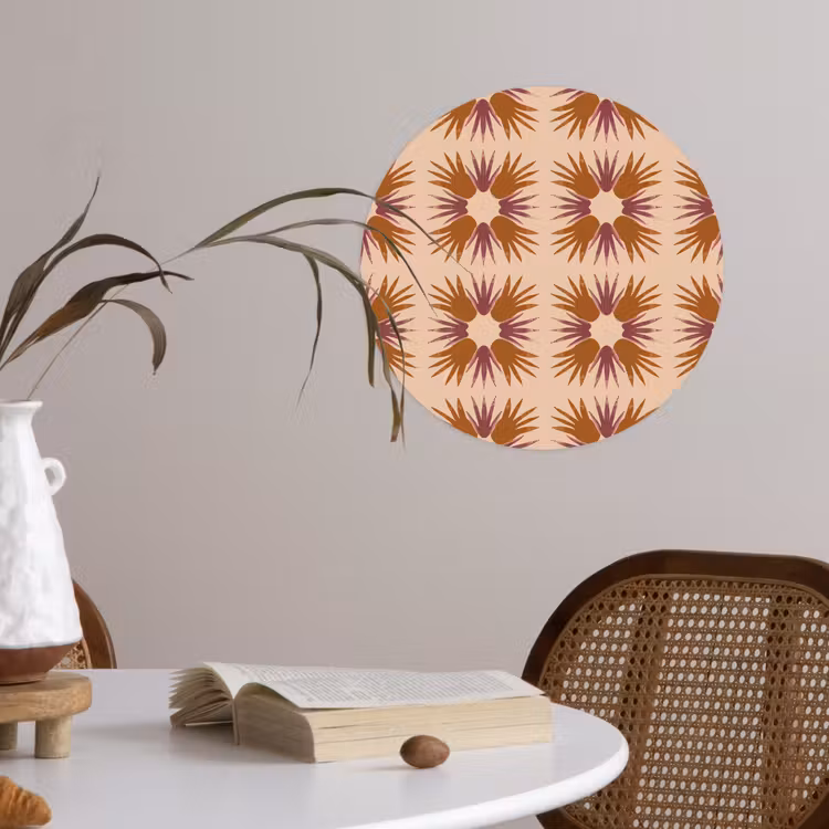 Behangcirkel - Ornament - Patroon - Oker — 4
