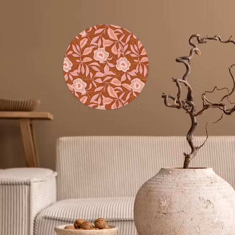 Behangcirkel - Patroon - Bladeren - Terracotta — 2
