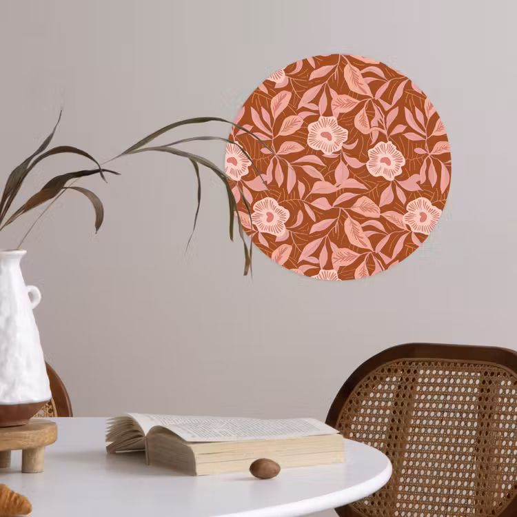 Behangcirkel - Patroon - Bladeren - Terracotta — 4