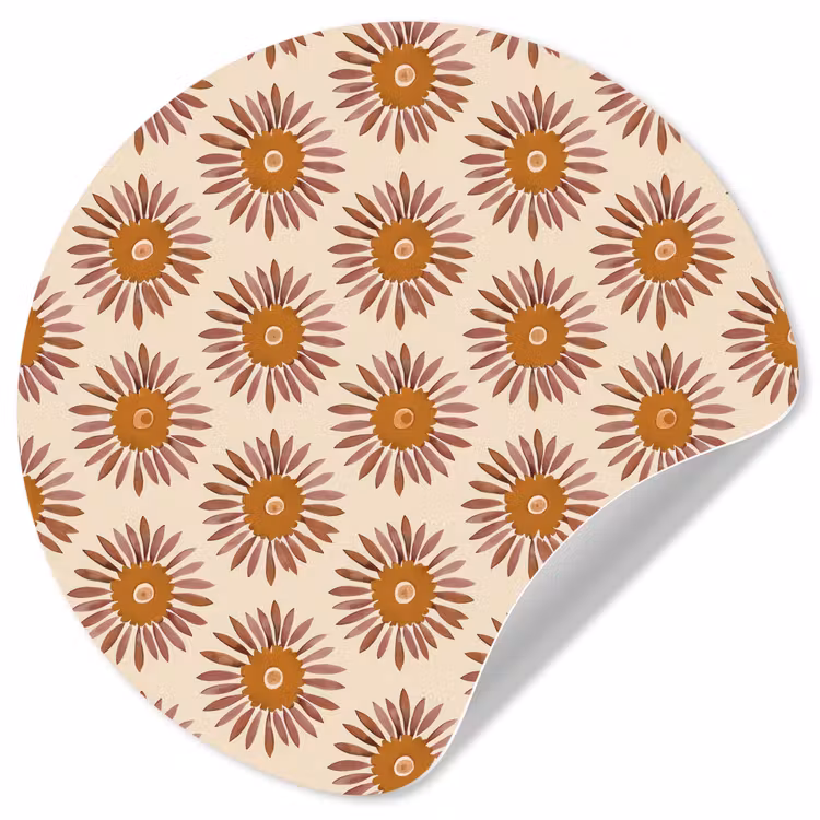 Behangcirkel - Patroon - Retro - Bruin — 1