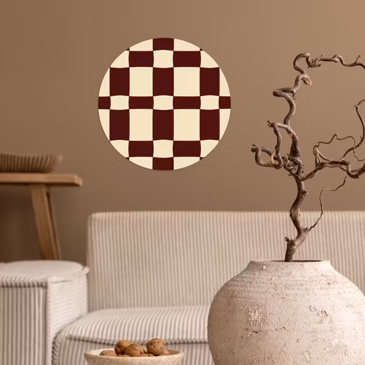 Behangcirkel - Retro - Patroon - Bruin — 2