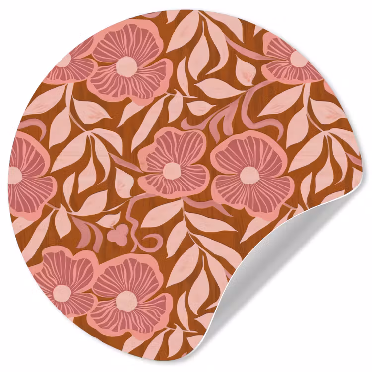 Behangcirkel - Sfeer - Bloemen - Roze — 1