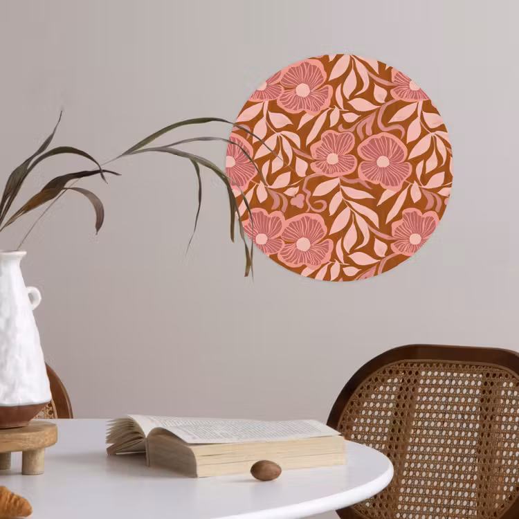 Behangcirkel - Sfeer - Bloemen - Roze — 4