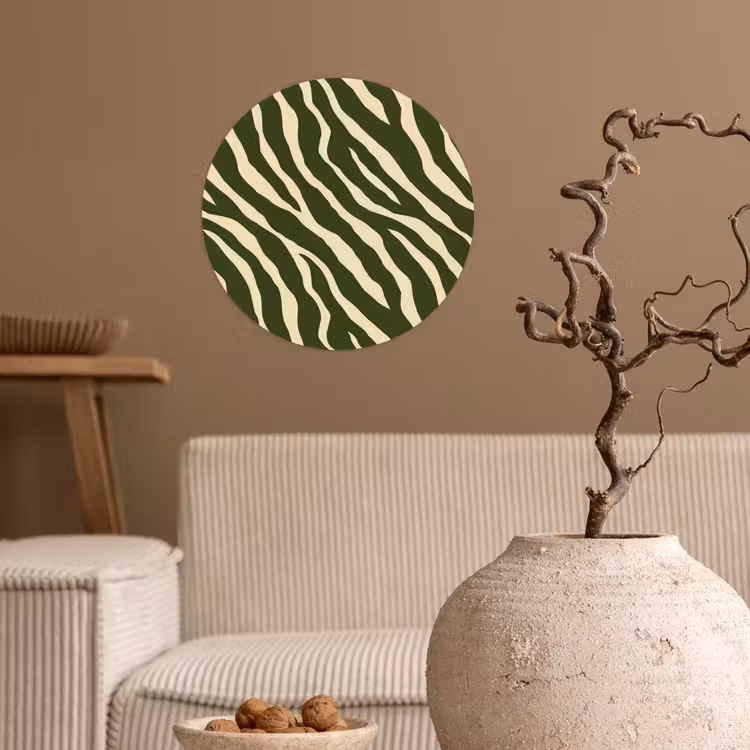 Behangcirkel - Zebra - Patroon - Groen — 2