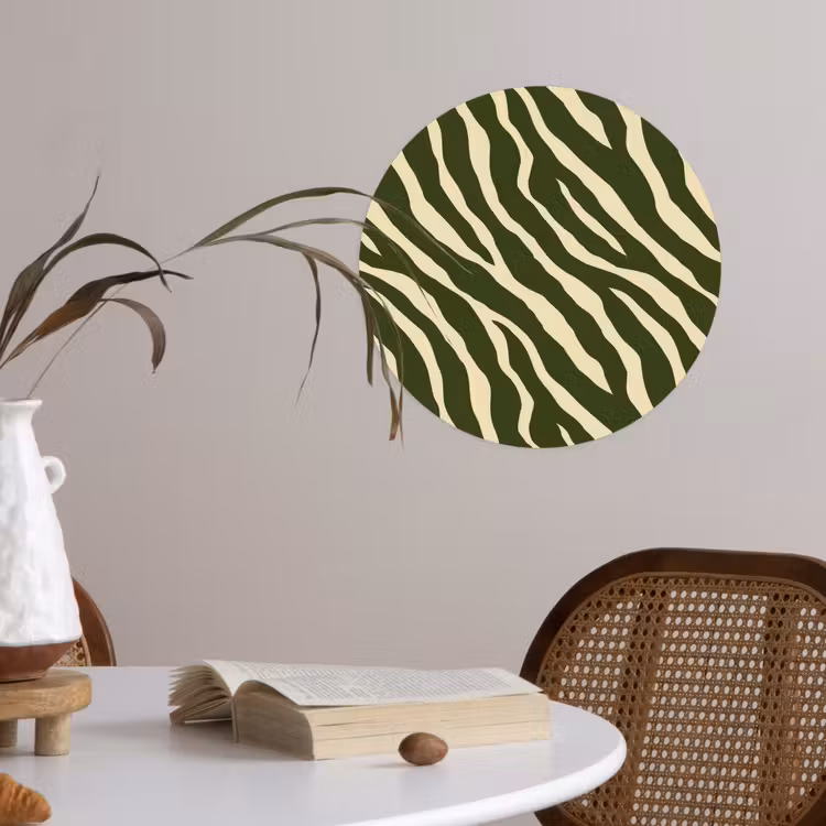 Behangcirkel - Zebra - Patroon - Groen — 4
