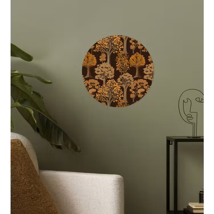 Behangcirkel - Bomen - Patroon - Bruin — 3