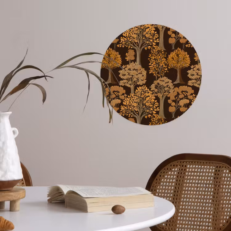 Behangcirkel - Bomen - Patroon - Bruin — 4
