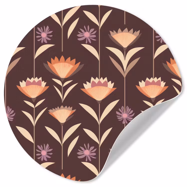Behangcirkel - Elegant - Retro - Bruin — 1