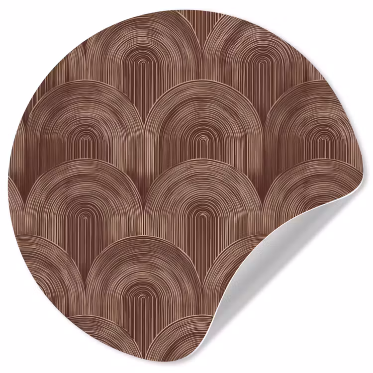 Behangcirkel - Ritmisch - Effect - Bruin — 1