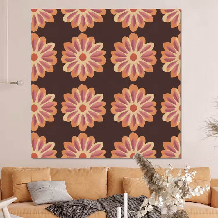 Forex - Bloemen - Patroon - Bruin — 4