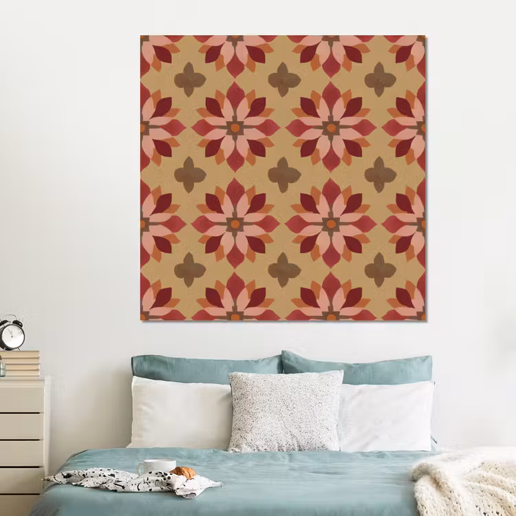 Forex - Bloemen - Retro - Groen — 2