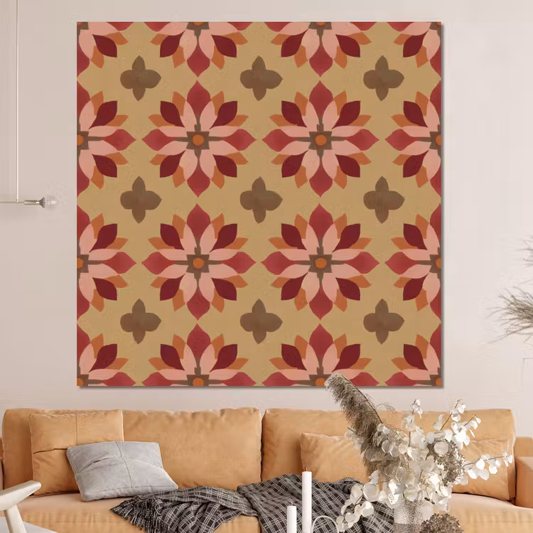 Forex - Bloemen - Retro - Groen — 4