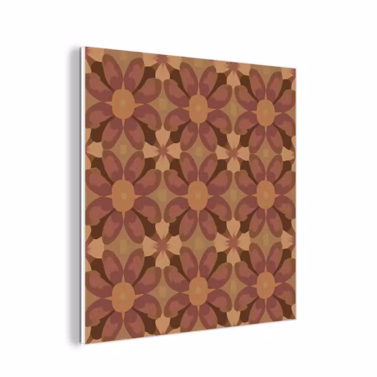 Forex - Retro - Bloemen - Bruin — 1