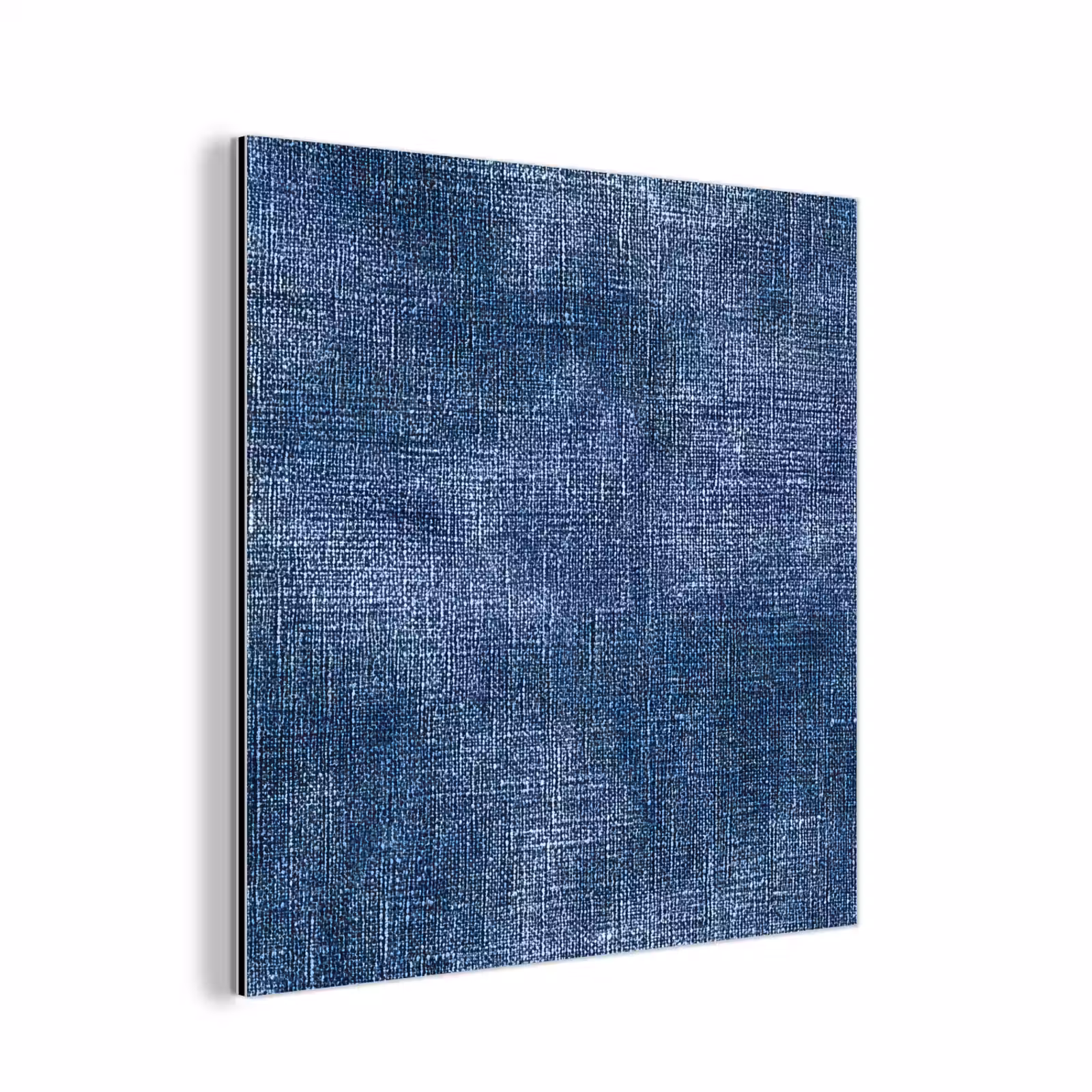 Aluminium schilderij - Linnen - Textuur - Patroon - Denim - Rustiek — 1