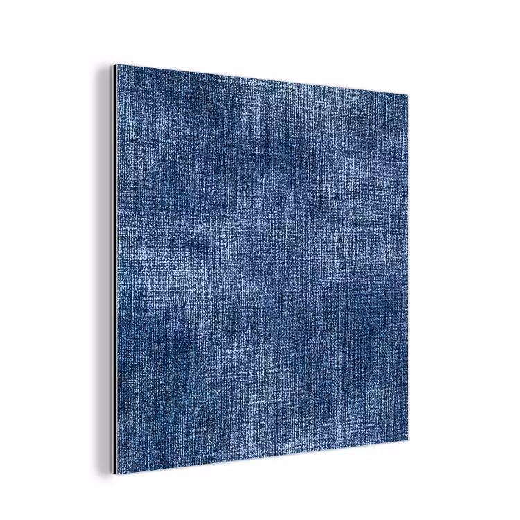 Aluminium schilderij - Linnen - Textuur - Patroon - Denim - Rustiek — 1