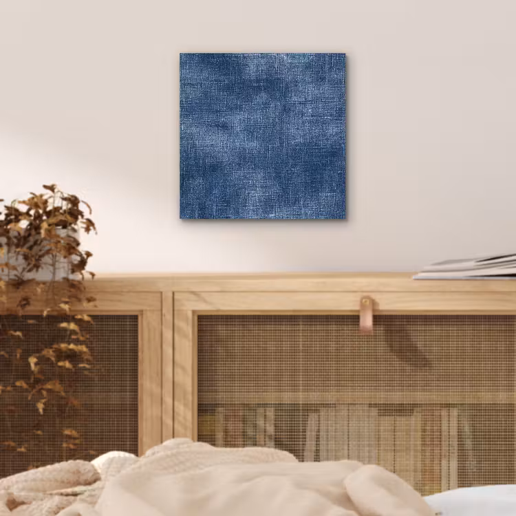 Aluminium schilderij - Linnen - Textuur - Patroon - Denim - Rustiek — 4