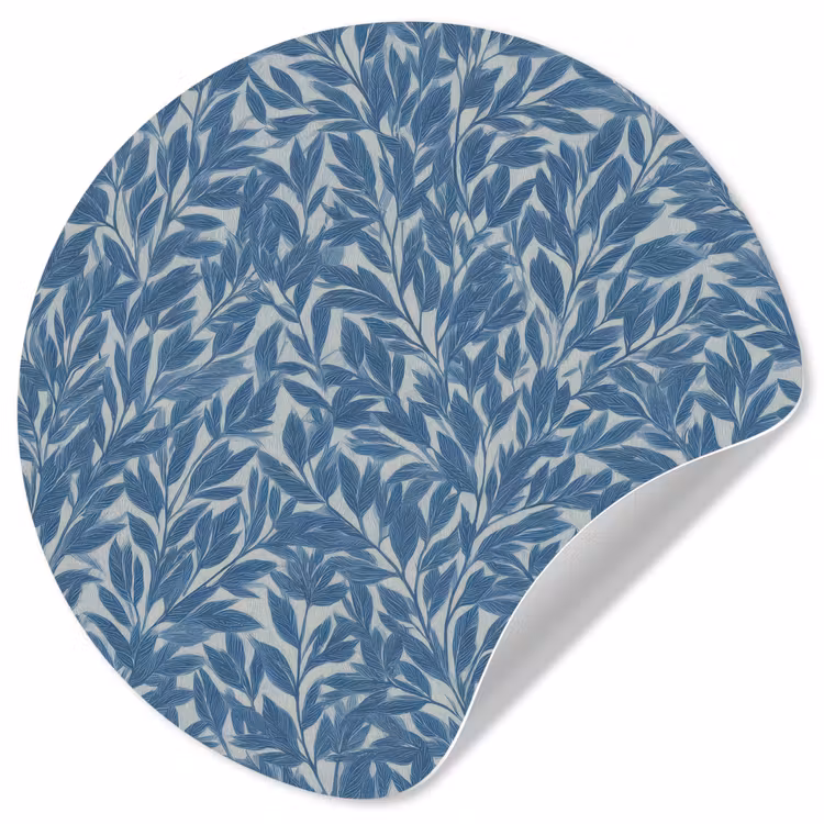 Behangcirkel - Bladeren - Klassiek - Patroon - Donkerblauw - Vintage — 1