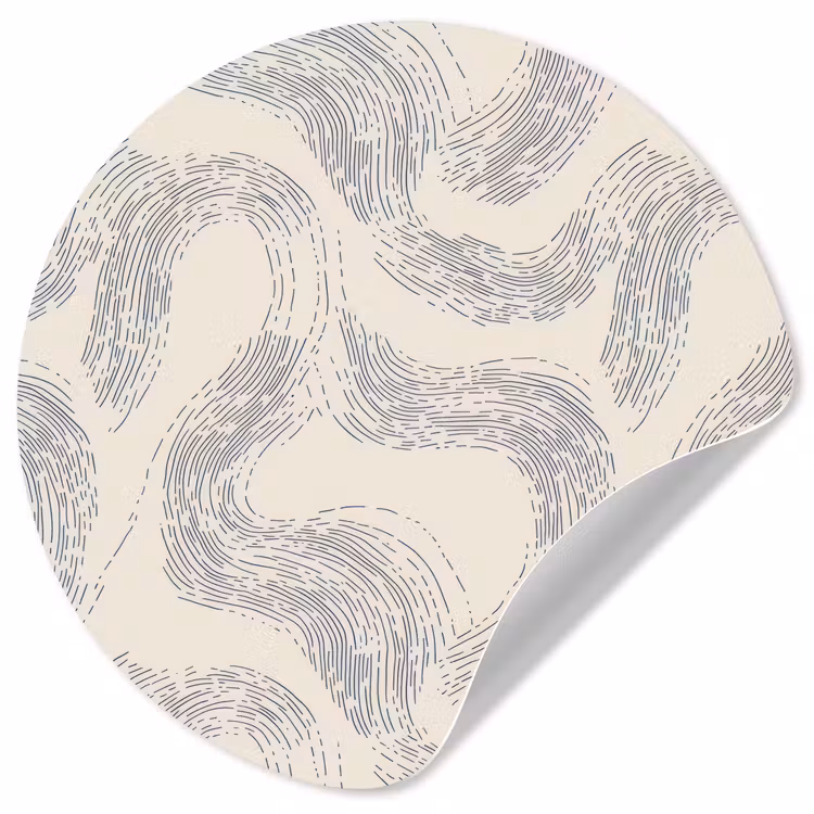 Behangcirkel - Lijnen - Patroon - Beige - Minimalistisch — 1