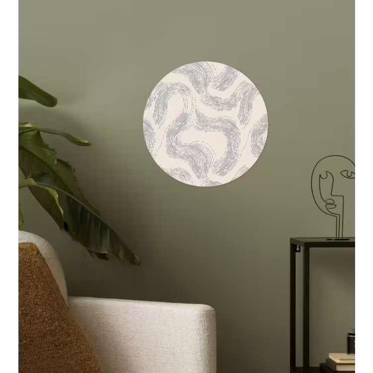 Behangcirkel - Lijnen - Patroon - Beige - Minimalistisch — 3