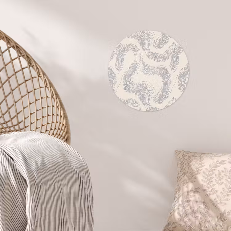 Behangcirkel - Lijnen - Patroon - Beige - Minimalistisch — 5